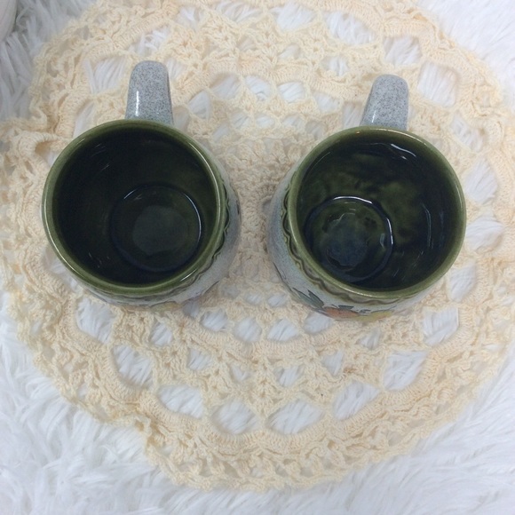 VINTAGE 70’s Glazed Pottery Mug Set - Picture 5 of 12